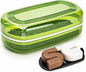 AIDIMMING Large Shampoo & Conditioner Bar Holder, Clear Soap Case with Lid and Drain Tray for Kitsch Bars, Duke Cannon 10 oz Soap, Handmade Soap,for Bathroom, Shower, Gym, Camping, Travel (Max, Green)