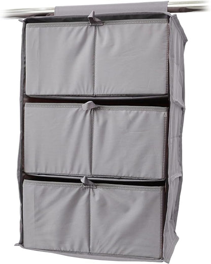 Covermates Keepsakes Hanging Closet Organizer Set – Heavy Duty Wardrobe Storage Shelves with Trays & Dividers – Vertical Dresser for Sweaters, Shoes, and Handbags, Graphite
