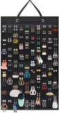 Earring Holder Organizer, Hanging Earrings Storage Display Holds Up to 300 Pairs for Women Girls-Black 1 Pack