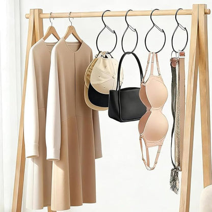 Belt Hanger for Closet, Metal Rust-Proof Belt Rack, Scarf Hanger, Hat Hanger, Tie Hanger, Ideal for Organizing Belts, Ties, Scarves, Hats, and Bags in Your Wardrobe (6 Pack)