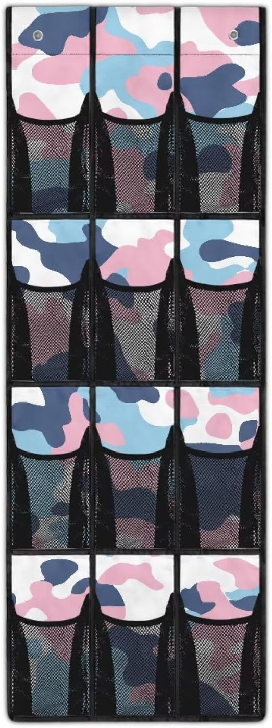 Generic Camouflage Over The Door Pocket Organizer Sturdy Over The Door Organizer Bedroom Space Saving Hanging Closet Organizer for Dormitory Bathroom College Dorm