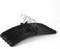 Amber Home 5 Pack Large Black Satin Padded Hangers, 17" Non-Slip Cushioned Hangers for Sweaters, Silk Dress, Wedding Dress, Bridal Gown, Cashmere