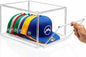 Hat Organizer for Baseball Caps, Clear Stackable Hat Storage Box with Magnetic Door & Sliding Drawer, Large Capacity, Dustproof Display Case for Closet 21
