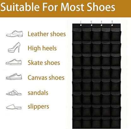 40 Large Pocket Over the Door Shoe Organizer,Shoe Rack for Door with Breathable Mesh & Reinforced Hooks,Multi-Purpose Organizer for Shoes,Perfect for Bedroom, Entryway,Dorm, Apartment and Small Spaces