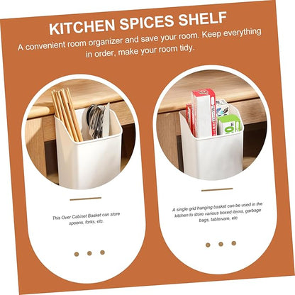 Cabilock Over Cabinet Door Basket Lightweight Kitchen Organizer for Vertical Storage Hanging Type for Inside Cabinets Space Saving Easy Installation