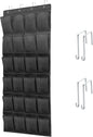 Over The Door Shoe Organizer with 24 Large Breathable Mesh Pockets Sturdy Closet Door Shoe Storage Holder Hanging SimpleHouseware Men Women Kids Shoe Holder for Rack (Black)