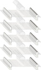Pants Hangers with Clips, 50 Pack Heavy Duty Space Saving Pant Hangers for Closet Organizer, 12 Inch White Non Slip Clip Hangers for Jeans, Skirts, Shorts & Trousers, 360° Swivel Hook