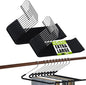 Spring Fever Open Ended Non Slip Sponge Padded Pants Hangers - Chrome Plating Foam Heavy Duty Space Saving Black Long 20