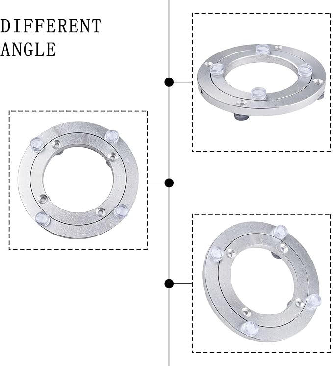 10“ Lazy Susan Turntable 110 LBS, Heavy Duty Aluminium Alloy Table Bearing Swivel Plate Hardware for Dining-Table