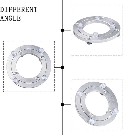 10“ Lazy Susan Turntable 110 LBS, Heavy Duty Aluminium Alloy Table Bearing Swivel Plate Hardware for Dining-Table