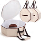 Wonderjune 2 Pcs Cowboy Hat Box for Storage Collapsible Sturdy Cowboy Hat Case with Handle for Men and Women Travel Storage Organizer Large Cap Bag for Closet (White)