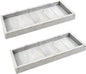 Spacewiser Countertop and Vanity Tray - 2 PC Small 7.7" Silicone Bathroom Trays, Kitchen Soap Tray, Dish Sponge Soap Holder Kitchen Sink Organizer Caddy, Bathroom Counter Trays for Lotion Dispenser