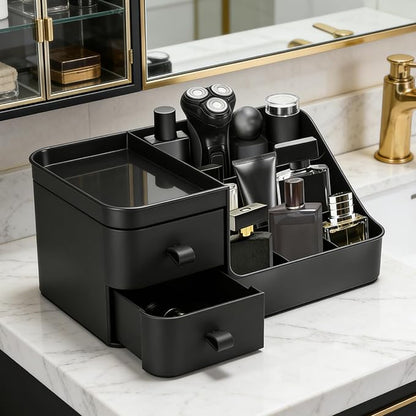 ZOCONE 2026 Cologne Organizer for Men, Mens Bathroom Organizer, Dresser Organizer Countertop, Cologne Stand, Perfume Stand Organizer for Mens Room Decor, Birthday Gifts for Men (Black)
