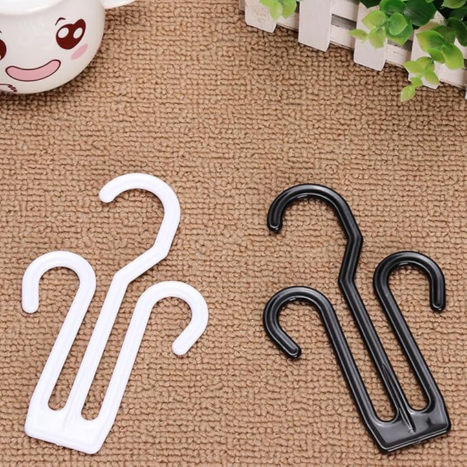 VILLCASE 20pcs Hanging Shoe Organizer Hooks for Slippers and Sandals, Plastic Multifunctional Shoes Drying Rack for Home, Dormitory, and Hotel Storage
