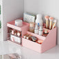 Makeup Organizer with Drawers, Cosmetic Storage for Dresser Vanity and Bathroom Countertop, for Kids Family, Toothpaste Holder for Bathroom Vanity Organizer Storage (Pink)