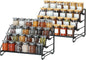 Jolitac 4-Tier Spice Rack Organizer, Depth Adjustable Step Shelf, Metal Spice Rack Perfect for Cabinet, Countertop & Pantry Storage | Enhances Kitchen Visibility and Organization | 2 Pack