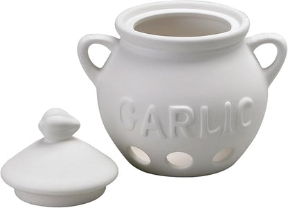 Fantes Garlic Keeper, Unglazed Earthenware Ceramic, The Italian Market Original since 1906