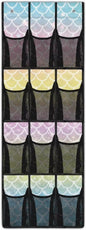Mermaid Scale Door Organizer Hanging Shoe Organizer for College Dorm Room 12 Compartment Breathable Mesh Pocket Over the Door Hanging Storage Bag for Kids Room
