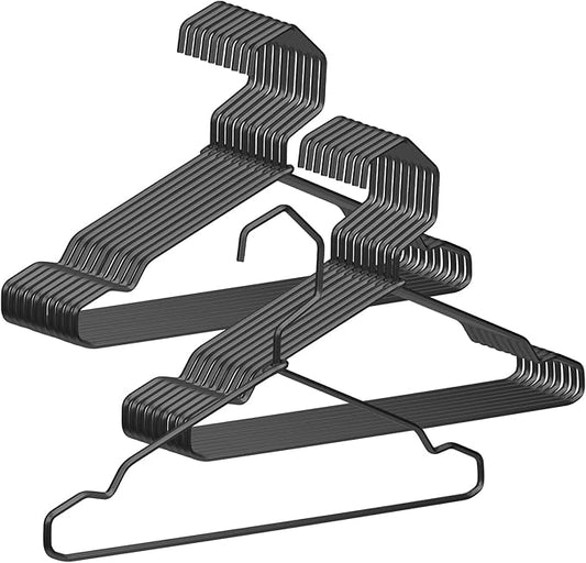 VWV Black Aluminum Hangers, 20 Pack Baby Hangers，12.6 Inch Children Baby Hanger, Sturdy Metal Children Clothes Hangers for Wardrobe, Space-Saving Toddler Hanger