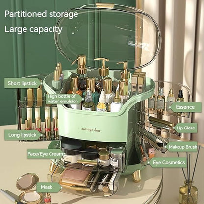 Omeily Large Makeup Organizer Countertop Vanity Organizer Cosmetic Organizer Makeup Storage Box Bathroom Counter Organizer Perfume Skincare Organizers Gift Women Girls Clear Design Easy Visibility