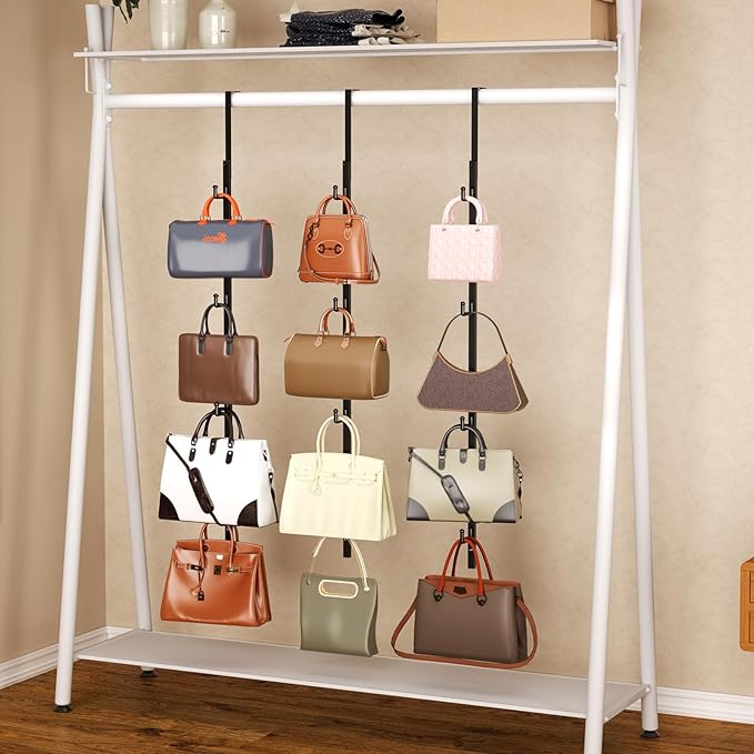 SWTYMIKI Over Door Hat Rack - 3 Packs Metal Hanging Hat Organizer with 12 Hooks Design, Baseball Cap Hanger Organizer Storage Holds up to 60 Caps for Door, Bedroom, Closet