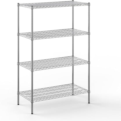 21" Deep x 42" Wide x 64" Height Wire Shelving Kit | 4-Tier | NSF Commercial Storage Rack Unit