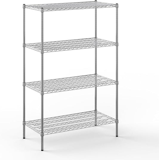 21" Deep x 42" Wide x 64" Height Wire Shelving Kit | 4-Tier | NSF Commercial Storage Rack Unit