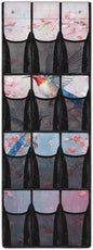 Hummingbird Over Door Organizer Breathable Mesh Pockets Shoe Rack for Over Door 4-Shelf Hanging Storage Bags Wall Mount Closet Organizer for Small Spaces Apartment