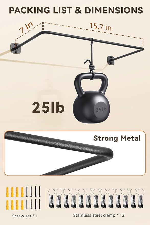 Cowboy Hat Rack for Wall Cowboy Hats Hook with 12 Clips Metal Cowboy Hat Hanger for Bucket Baseball Caps Sunhat Winter Beanies Fedora Hat Organizer Hat Holder on Wall Women Men Closet Black 2 Pcs