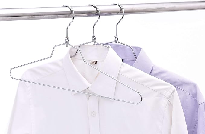 16" Quality Metal Hangers, 120-Pack, Swivel Hook, Stainless Steel Heavy Duty Wire Clothes Hangers, Heavy-Duty Clothes, Jacket, Shirt, Pants, Suit Hangers