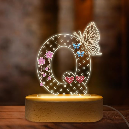 COSHAYSOO Earring Holder Organizer Acrylic for Women Initial Personalized Bridesmaid Proposal Gifts Wedding Bridal Shower Bachelorette Party Favors, Maid of Honor Bridegroom Mother Gifts Letter Q