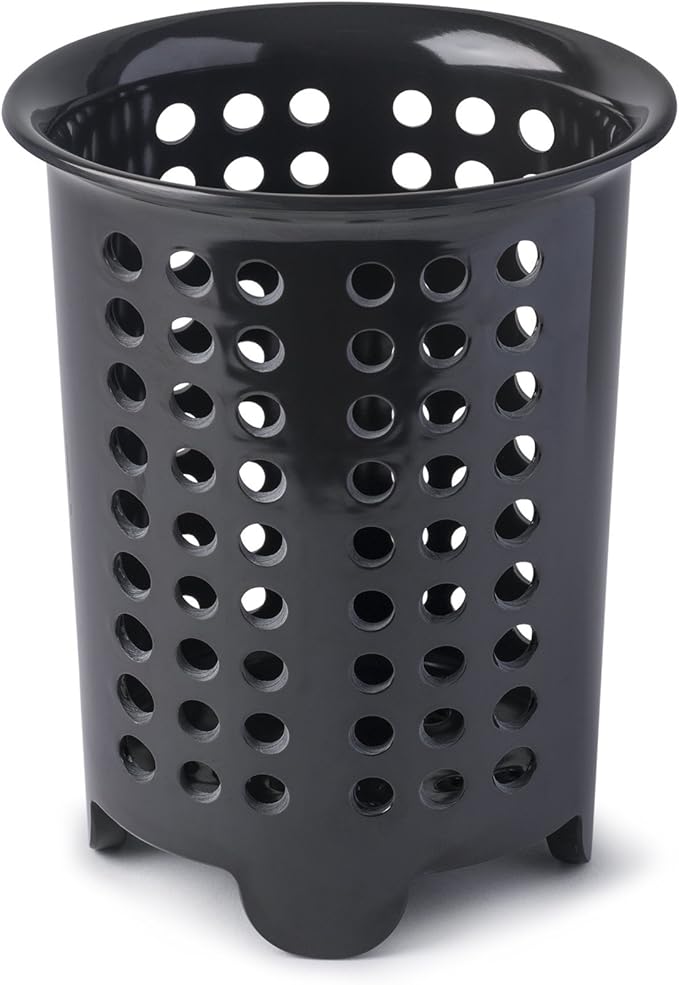Zeal G231T Melamine Cutlery Drainer/Utensil Pot Dark Grey, 14 x 14 x 17 cm