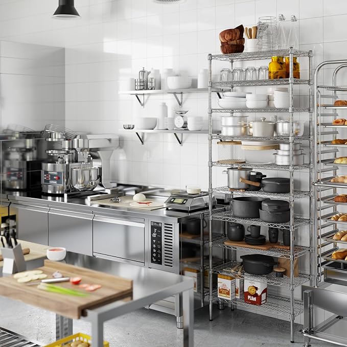 14" Deep x 30" Wide x 86" Height Wire Shelving Kit | 10-Tier | NSF Commercial Storage Rack Unit