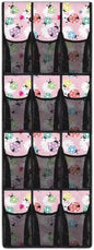 12-Pocket Storage Hanging Bag for Doors, Oxford Material, Waterproof Scratch-Proof and Designed for Organizing Household Items, Ladybug and Daisy