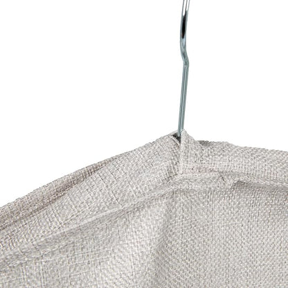 Household Essentials Hanging Zippered Garment Storage Bag with Clear Vision Front, Silver, Set of 2