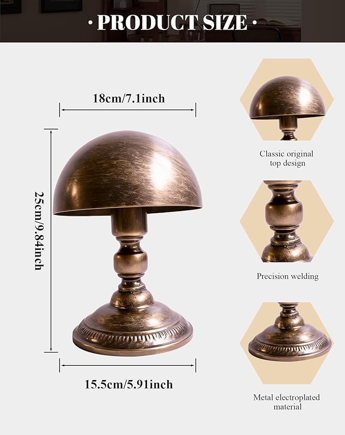 CHADWICK Hat Stand Vintage Style Dome Shape Freestanding Hat Stands for Display Metal Hat Display Stand Cowboy Hat Rack Wig Holder Hat Rack Stand Helmets Wigs Hats Caps Stand (Grey)
