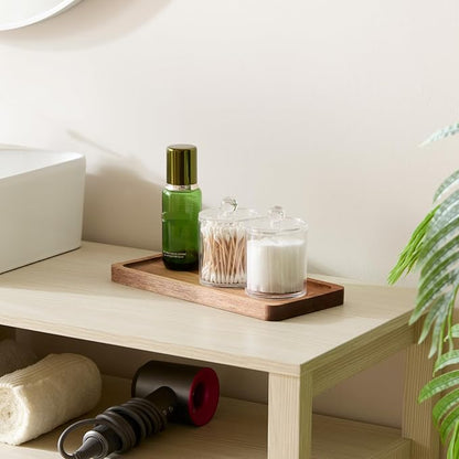 Bathroom Vanity Tray, Acacia Wood Counter Tray, Toilet Tank Tray, Appetizer Charcuterie Snack Serving Board, 11.8 x 5.5 x 0.8 inch