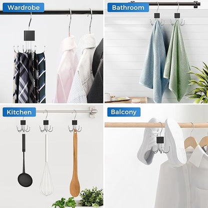 1 Pack Belt Hanger, Belt Organizer for Closet 360° Rotatable Max 24 Belt Storage Space Saving Closet Organizers and Storage