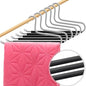 6 Pack Blanket Hanger,Non Slip Hangers Space Saving Stainless Steel Heavy Duty Hangers,Upgraded Closet Organizers and Storage Pants Hanger for Table Cloths,Comforters,Bath Towels,Rugs Sleeping Bags