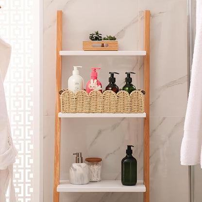 Toilet Paper Storage Basket Bathroom Counter Organizer Wicker Baskets for Organizing Cute Basket for Apartment Bedroom Nursery Room Kitchen Bathroom Decor -Beige