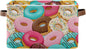 Donuts Storage Basket Bin, Large Cube Storage Box Canvas Collapsible Storage Organizer for Home Office Closet - 15 L x 11 W x 9.5 H