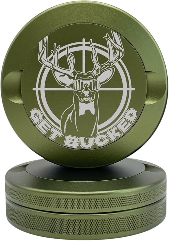 Get Bucked | Metal Container for Zyn, Premium Aluminum Can & Rugged Pouch Holder | Extra Capacity, Knurled Grip & Used Pouch Storage | EDC (Military Green)