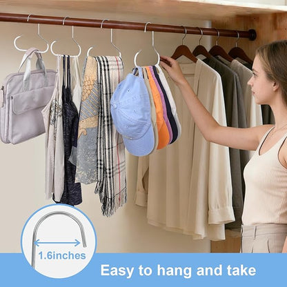 Hat Racks for Closet 8 packs Baseball Hat Organizer Cap Hanger Hat Holder for Closet for Hat, Tie, Bra, Belt, Tank Top, Scarf