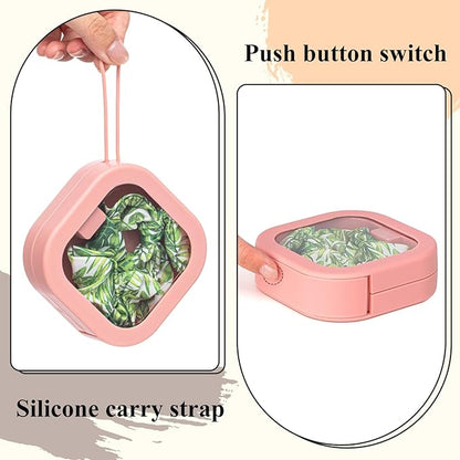 Kathfly 4 Pcs Multicolor Hair Tie Organizer Portable Hair Accessory Storage Containers Stackable Tie Bobby Pin Holder Home Cotton Swab Dispenser Accessories Jewelry Organizer Box