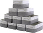 Storage Baskets 12x8x5 inch 10 Pack Fabric Baskets Foldable Storage Bins Decorative Baskets cloth storage baskets Storage Foldable Storage Bin with Rope