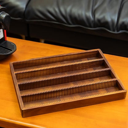Acacia Wood Coffee Pod Holder Tray Compatible with Nespresso Vertuo, Pods Organizer Drawer Insert, Storage, Stand, Container, Capsule Holder for Coffee Bar Countertop, 40 Big or 60 Small Pods Capacity