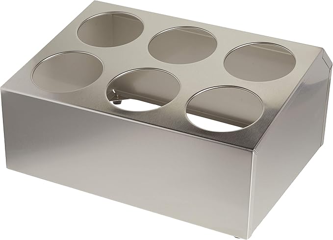 Winco 6 Hole Flatware Cylinder Holder, 2-Tier