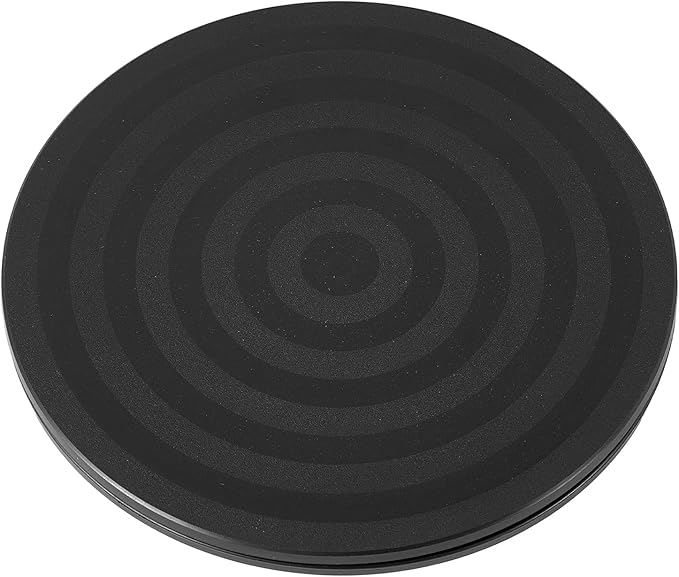 ZZRANYE 8 Inch Heavy Duty Rotating Swivel Stand - 360 Degree Rotating Lazy Susan Base with Steel Ball Bearings for Model Base/Rotating Plants/Crafts Stand Monitor/TV/Monitors/Potted Plants, Black