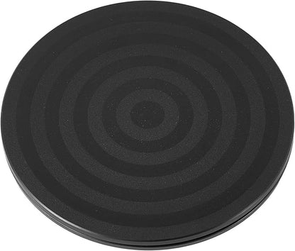 ZZRANYE 8 Inch Heavy Duty Rotating Swivel Stand - 360 Degree Rotating Lazy Susan Base with Steel Ball Bearings for Model Base/Rotating Plants/Crafts Stand Monitor/TV/Monitors/Potted Plants, Black
