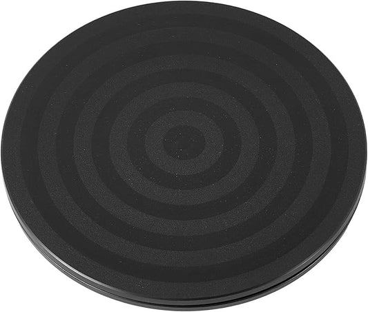 ZZRANYE 8 Inch Heavy Duty Rotating Swivel Stand - 360 Degree Rotating Lazy Susan Base with Steel Ball Bearings for Model Base/Rotating Plants/Crafts Stand Monitor/TV/Monitors/Potted Plants, Black